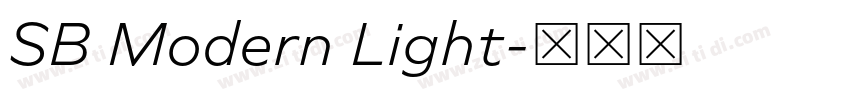 SB Modern Light字体转换